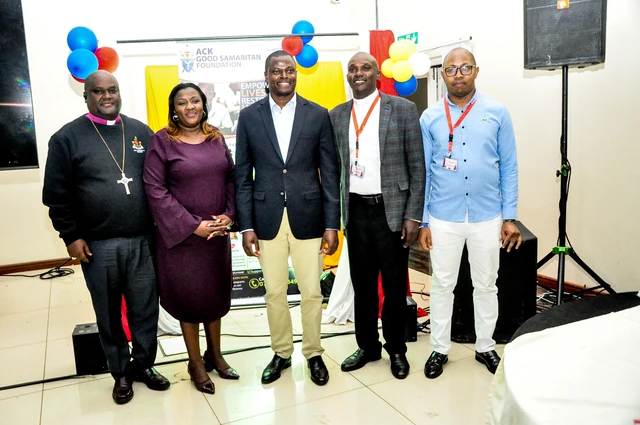 Foundation leadership and guests at a fundraising event